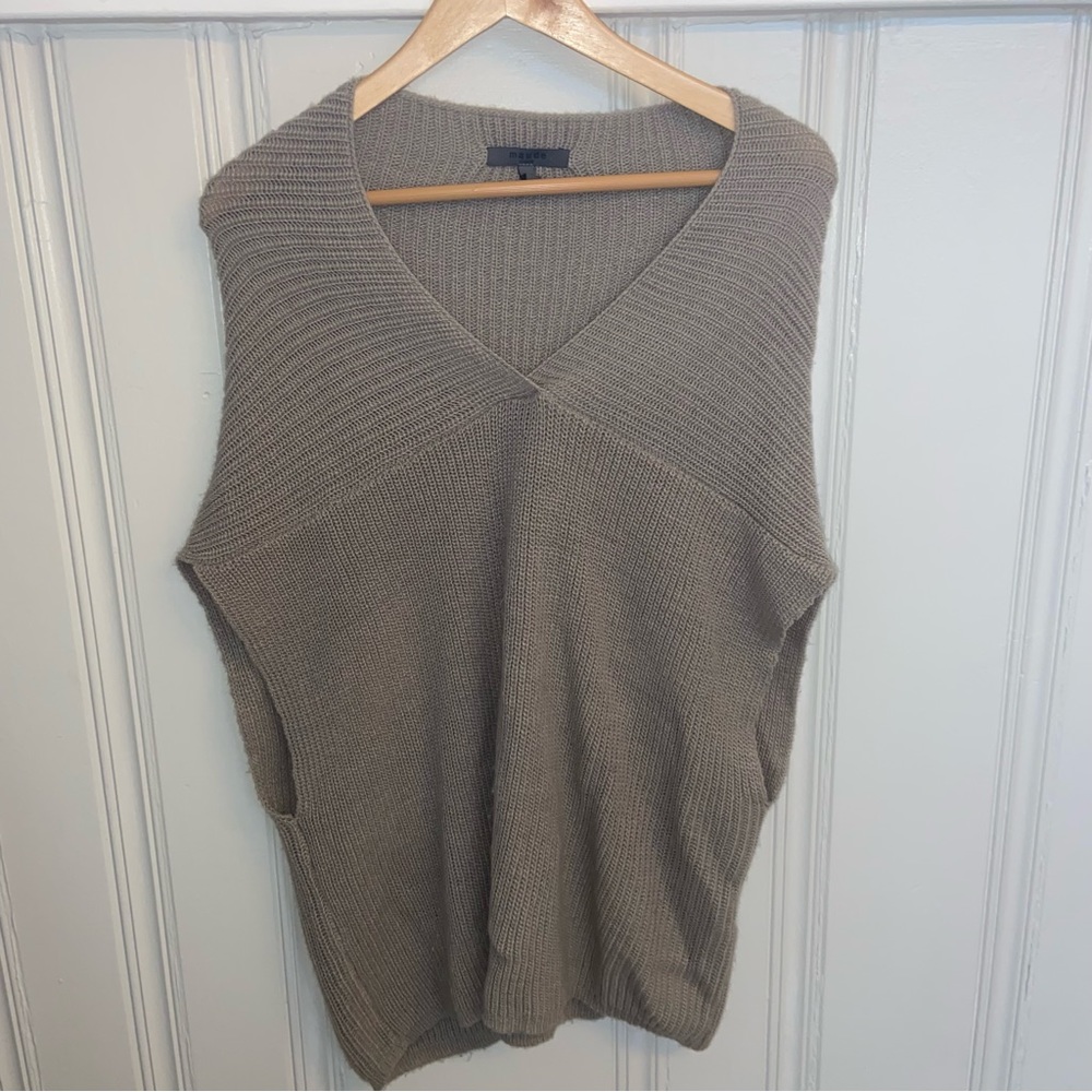 Maude Vintage Taupe Sweater women’s size small art to wear BoHo lagnelook